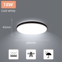 Black 18W Cold White