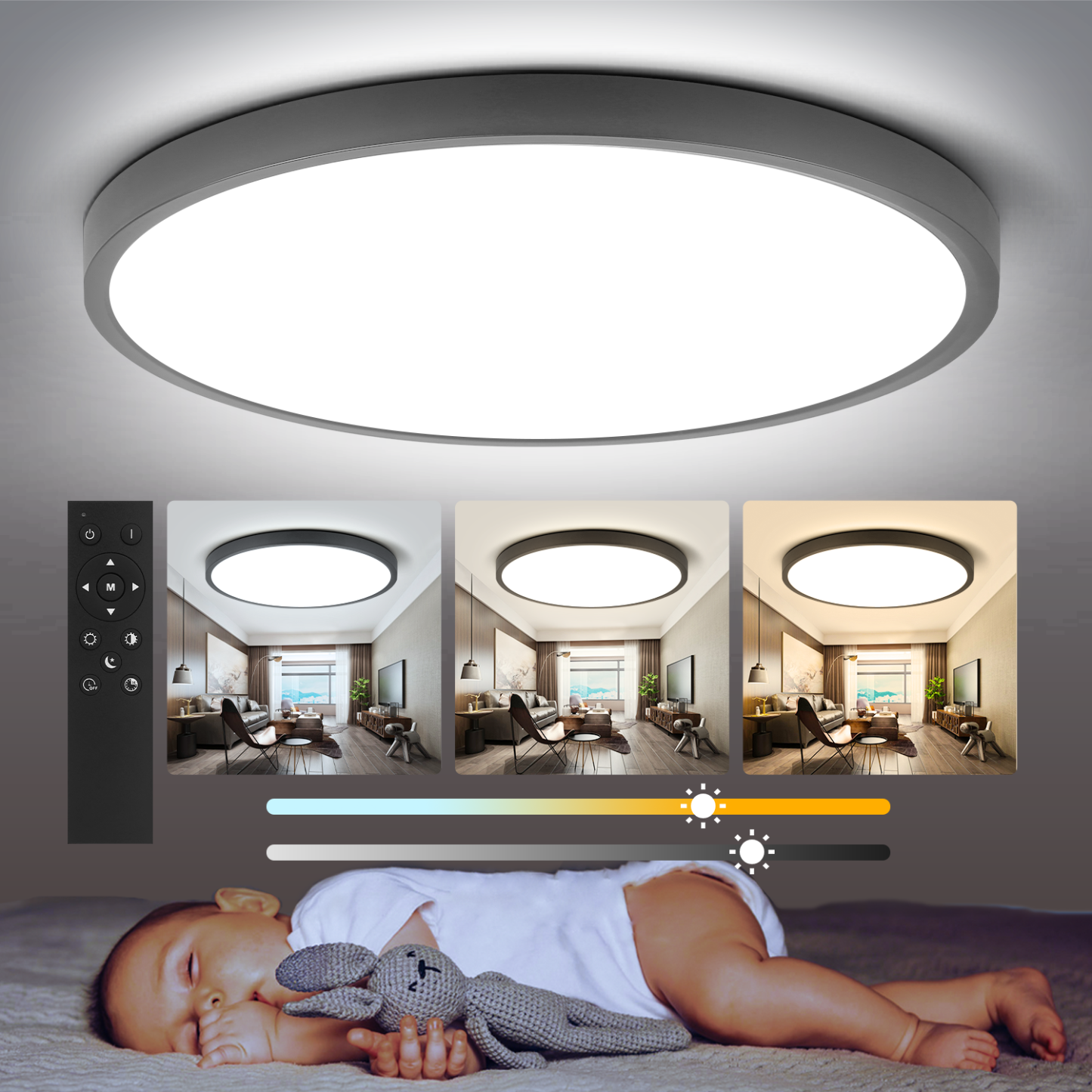 Canmeijia Remote Ceiling Light
