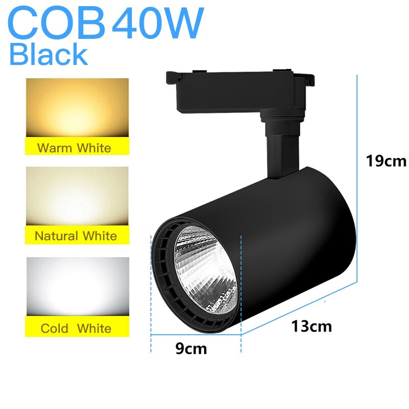 (🔥arrived in 3 days🔥)Whole Set LED Track Light Fixture Rail COB Spotlight | 3 COB + 1 M Rail | Spot Light Track Lamp