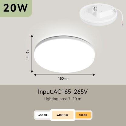 Canmeijia Super Bright Led Ceiling Light 15W 20W 30W 50W Surface Mount Ceiling Lamp 220V Lampu Siling Ruang Tamu Modern Home Lamp