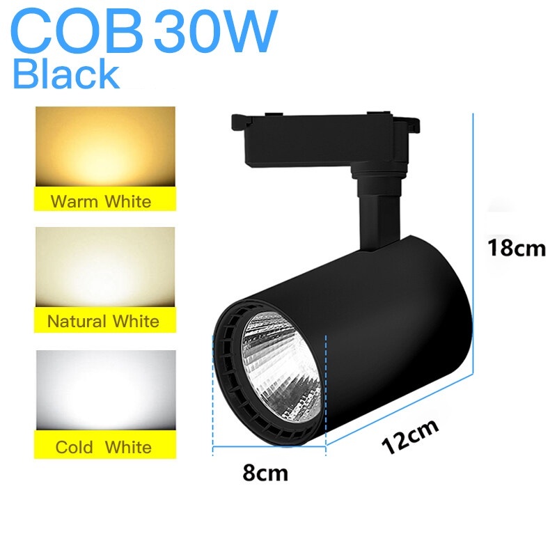 (🔥arrived in 3 days🔥)Whole Set LED Track Light Fixture Rail COB Spotlight | 3 COB + 1 M Rail | Spot Light Track Lamp