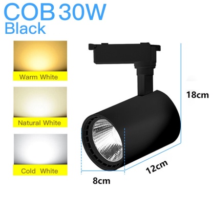 （🔥arrived in 3 days🔥）Whole Set LED Track Light Fixture Rail COB Spotlight | 3 COB + 1 M Rail |  Spot Light Track Lamp