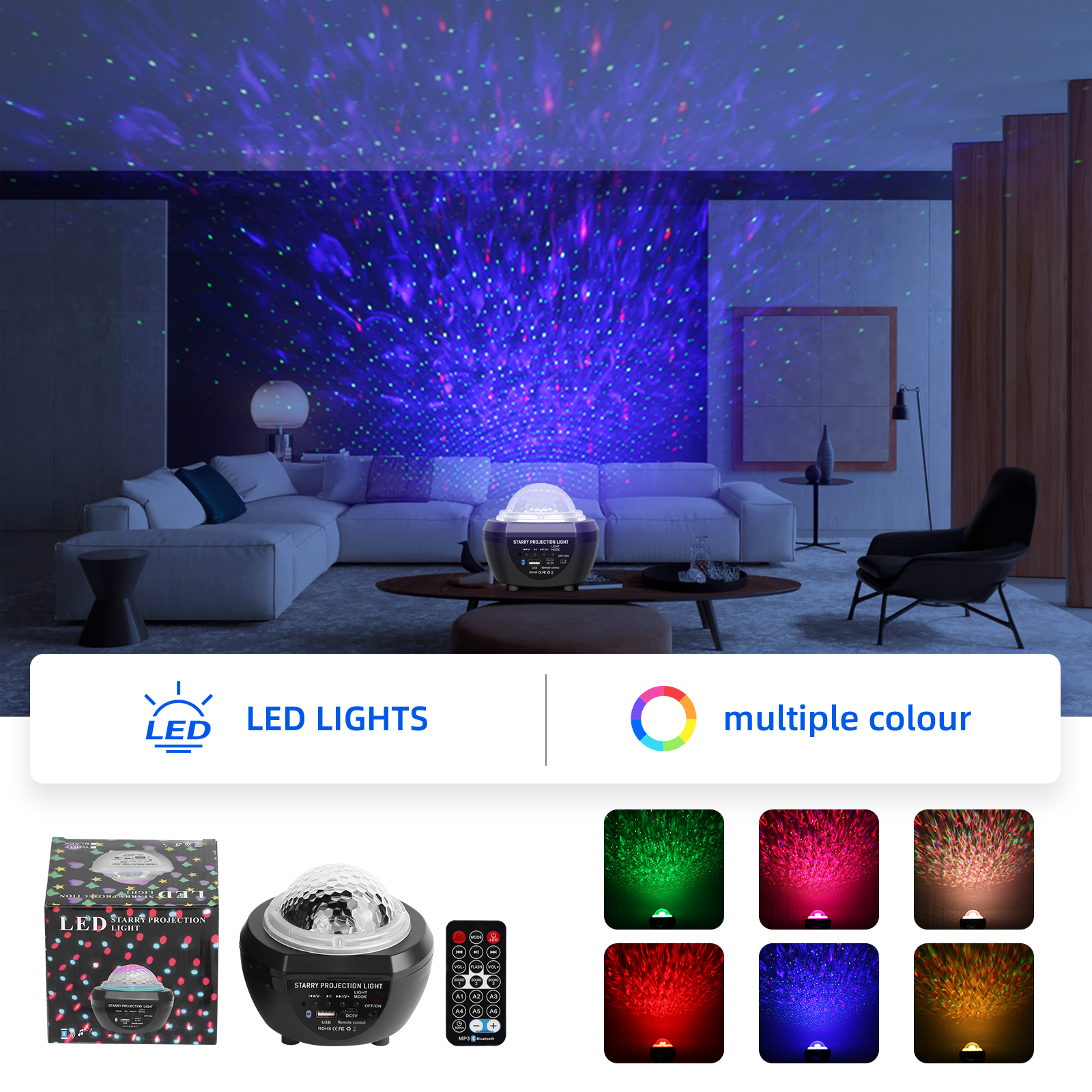 Canmeijia Galaxy Projector Starry Night Light