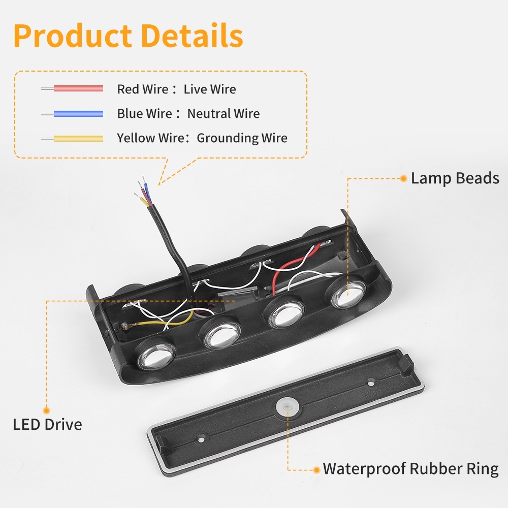 Led Wall Lamp Indoor Outdoor 4W/6W/8W Not Waterproof Lighting For Home Modern Wall Decor Sconces A85-265V Wall Lights