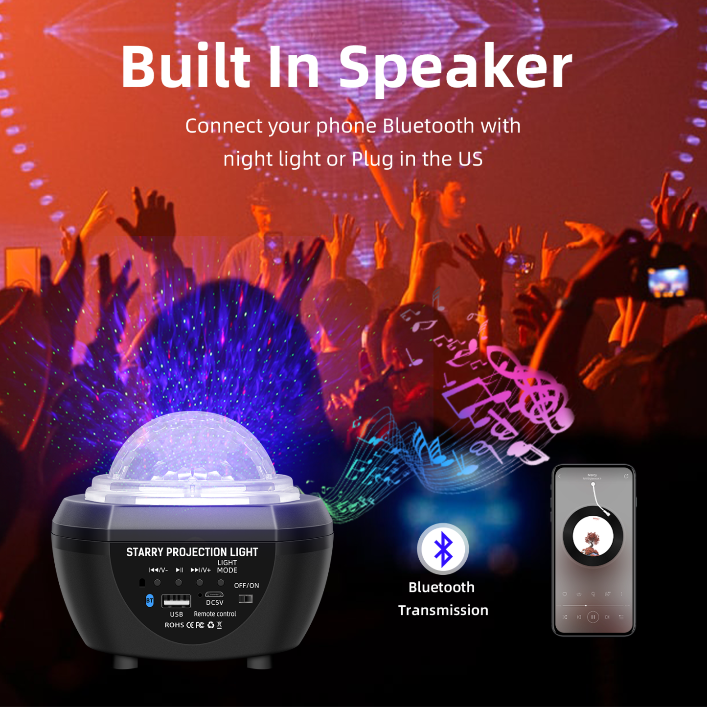 Canmeijia Galaxy Projector Starry Night Light