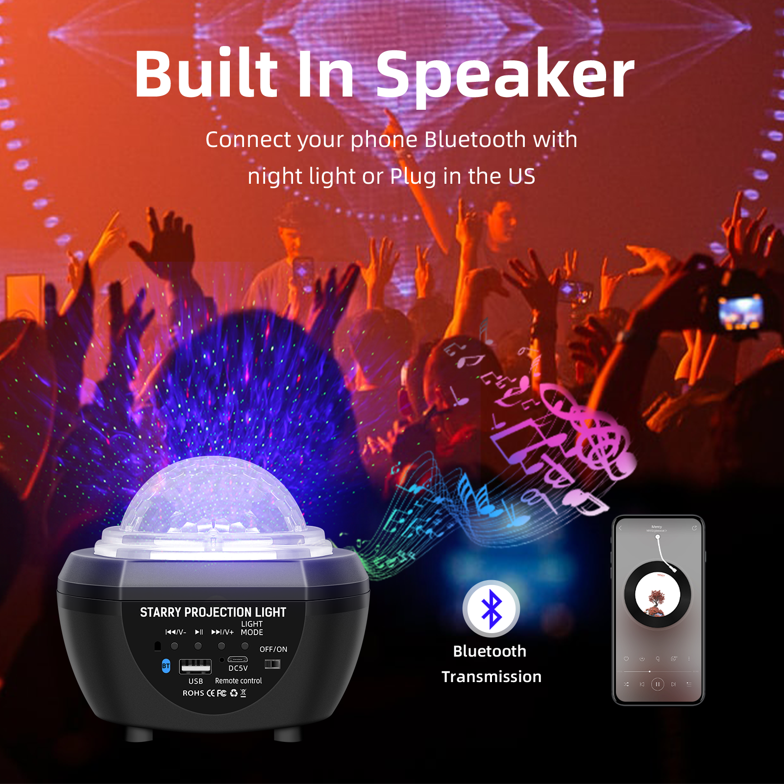 Canmeijia Galaxy Projector Starry Night Light