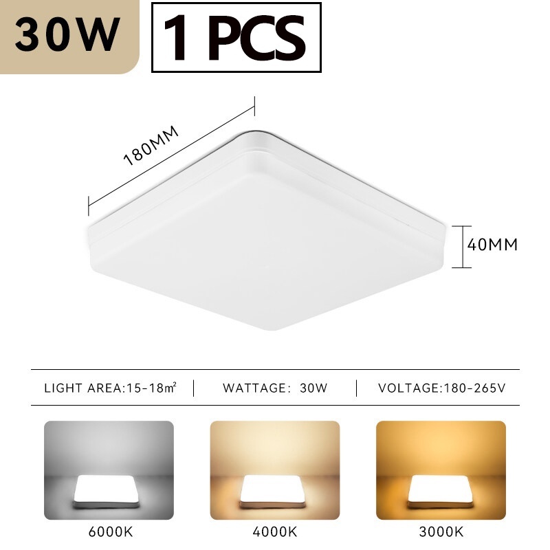 Modern Led Ceiling lamp 20W 30W 50W Square Panel Light 220V Ceiling Lights for Bedroom Kitchen Living Room Indoor Home