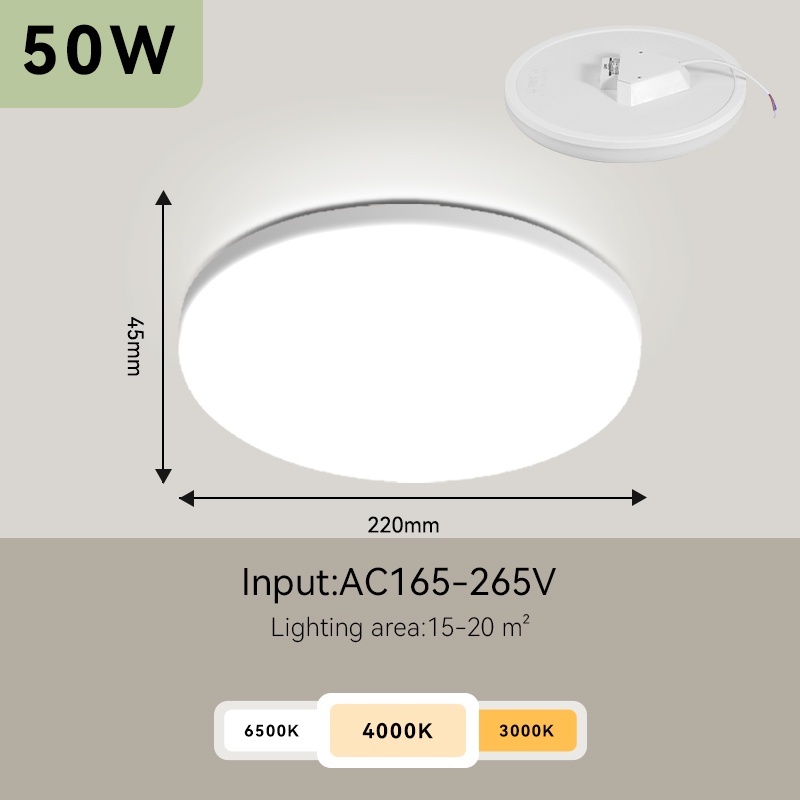Canmeijia Led Ceiling Lights Hight brightness Emitting color 220V 15W/20W/30W/50W Ceiling