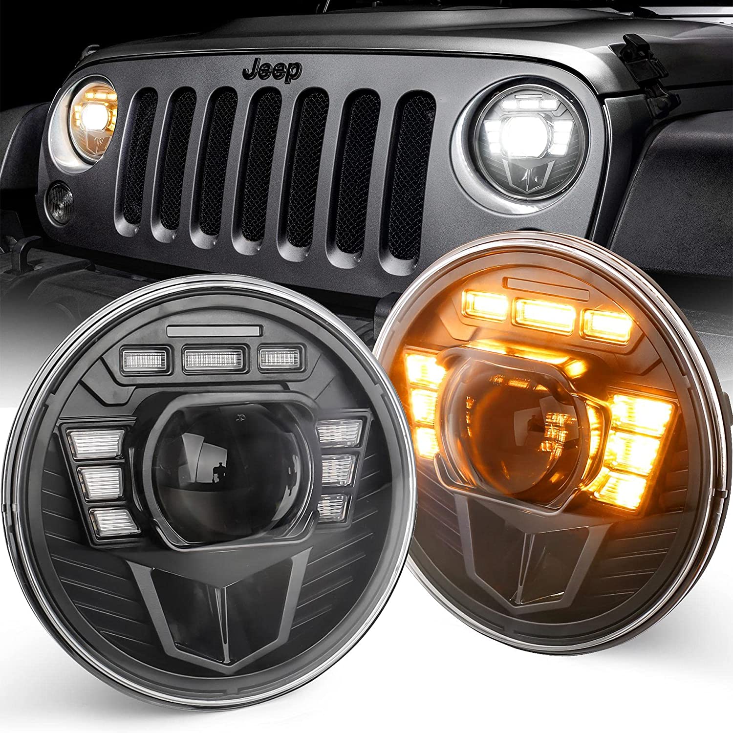 jeep tj headlights with turn signal