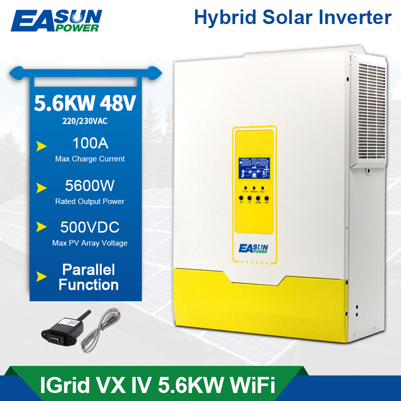 EAS Solar Inverter 5Kva 450Vdc PV 80A MPPT Parallel Inverter 230V 48V 