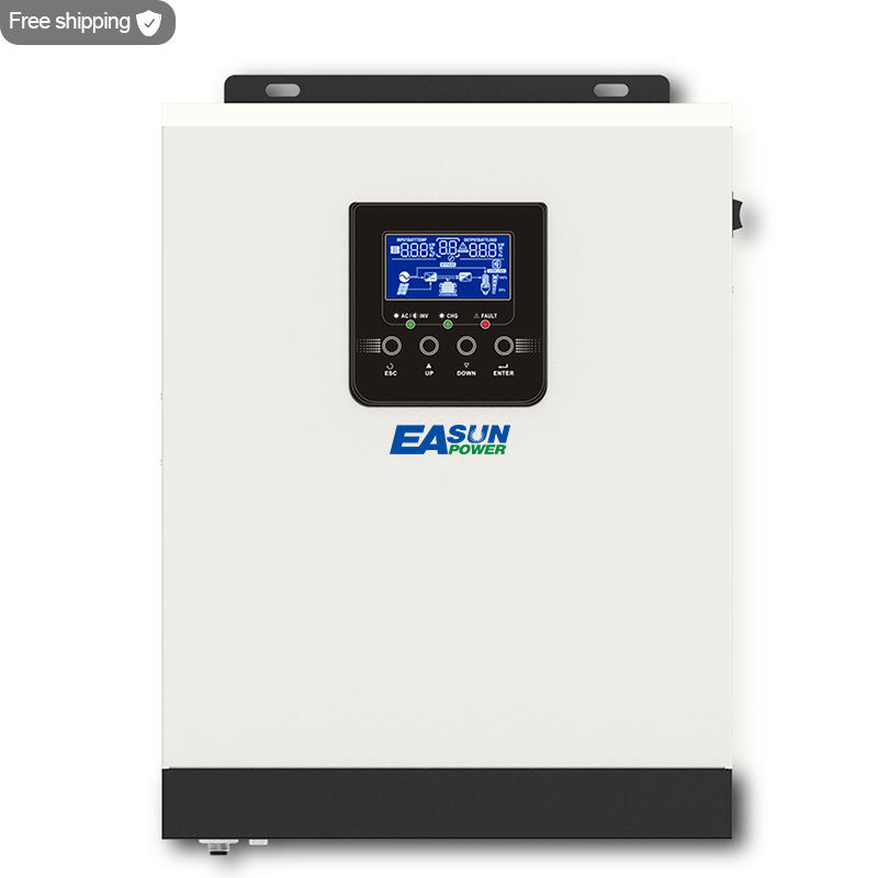 Easun Power PWM 3KVA 2400W 24V Solar Inverter Off-Grid Hybrid 220V 80A Charging Current In EU-EASUN POWER Official Store