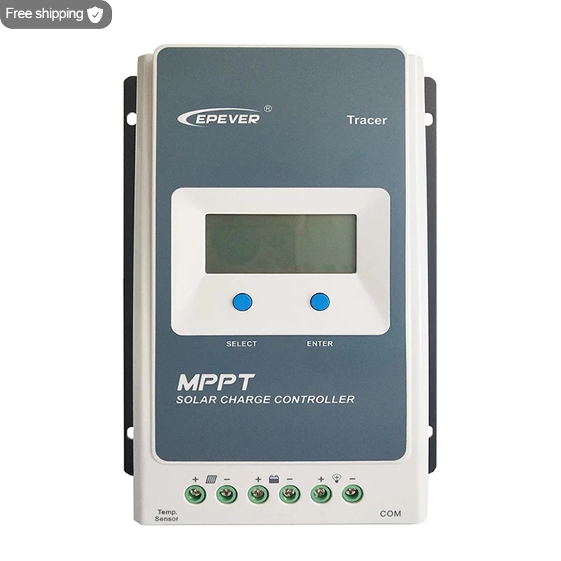 EPEVER Tracer AN 30A 40A MPPT Solar Charge Controller 100V PV Negative Grounded Solar Regulator with LCD Display High tracking efficiency up to 98% MT50 