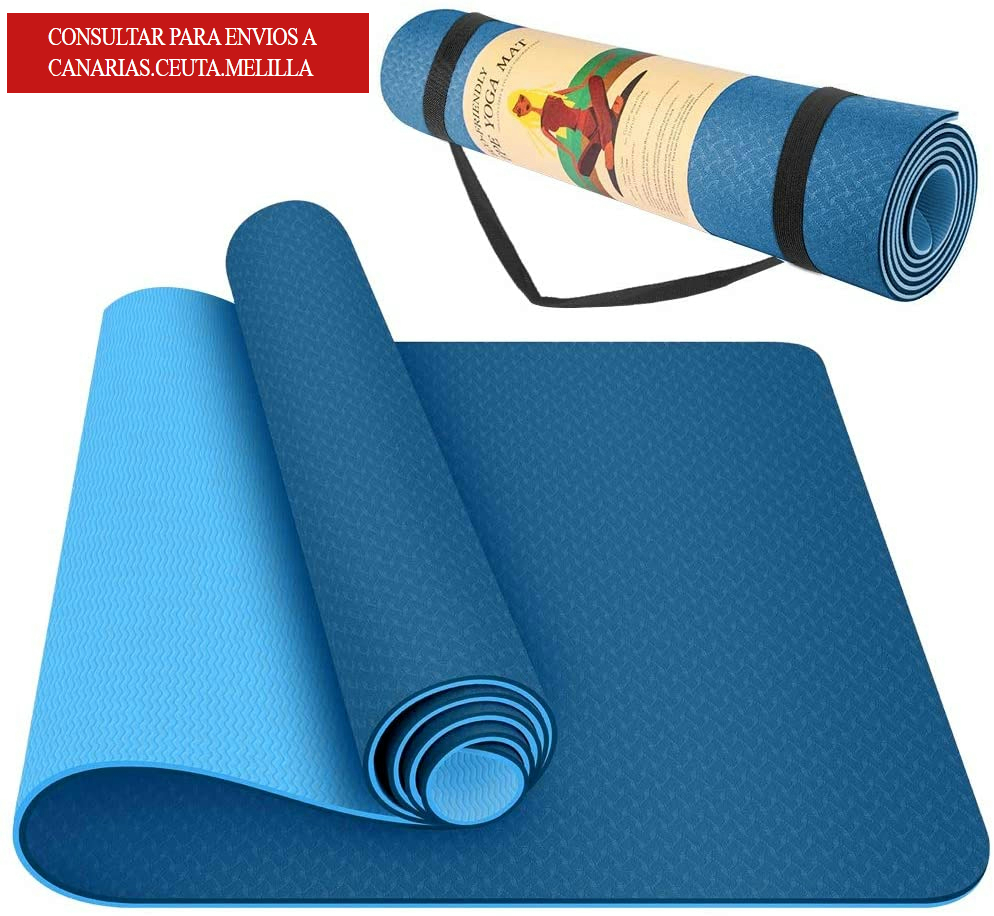 Mat mat Mat YOGA PILATES mat 183X61 CM TPE two-color non-slip with protective cover free shipping to National