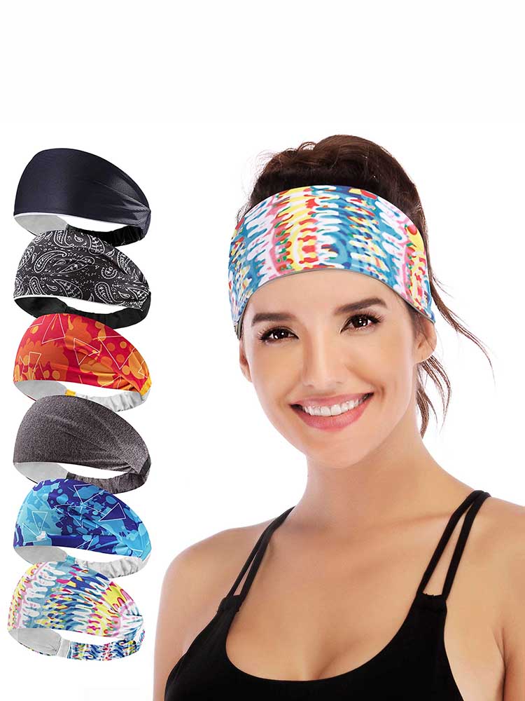 IUGA Headbands for Women, Non-Slip Workout Sweatbands for Running, Sports, Biking, Yoga Headbands for Women, Bike Helmet Friendly Hairbands,Ultra Stretch