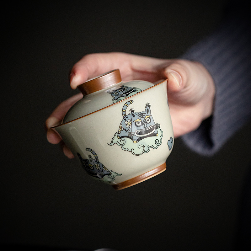 [SALE]“Flying Tiger” Antique Style Gaiwan (150ml)-TeaTsy Official Website
