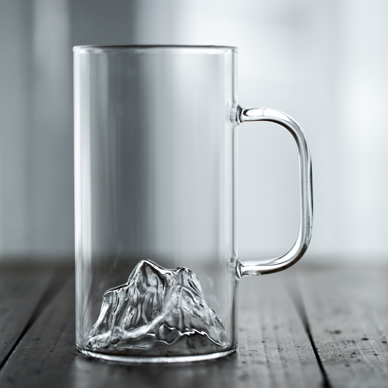 Snowy Sunshine” - High Borosilicate Glass Tea Mug with Infuser (400ml)