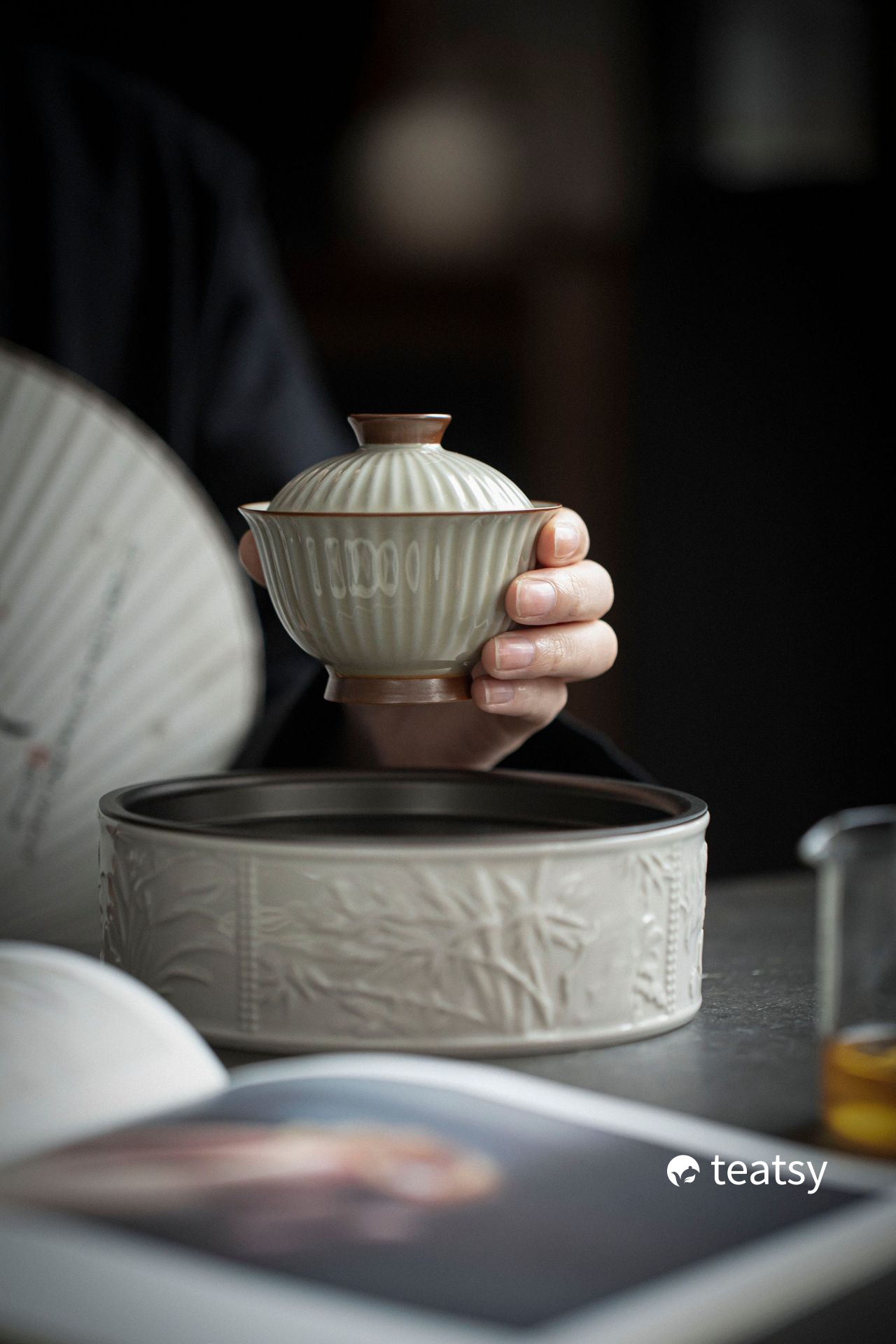 [SALE]“Chrysanthemum” - Handmade Mihe Glaze Gaiwan (100ml)-TeaTsy Official Website