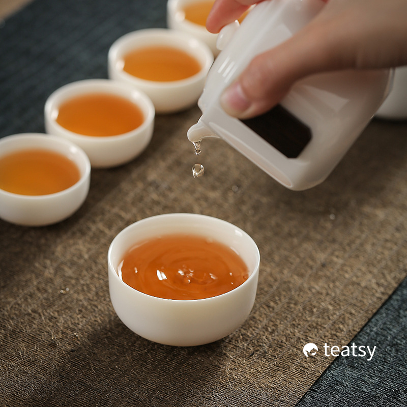 [SALE]Handmade White Porcelain Easy Brew Gaiwan Teaset With Protective Case-TeaTsy Official Website