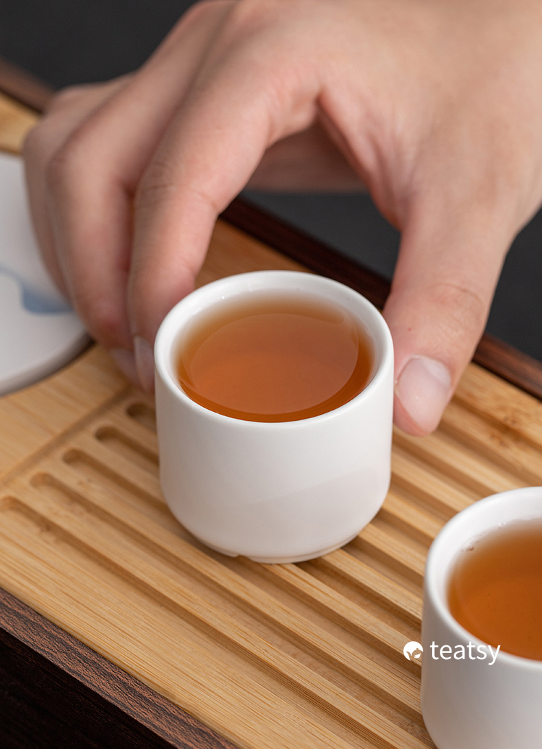 [SALE]"Untitled" Handmade Japanese Style White/Black Porcelain Gift Teaset-TeaTsy Official Website