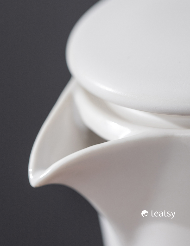 [SALE]"Untitled" Handmade Japanese Style White/Black Porcelain Gift Teaset-TeaTsy Official Website