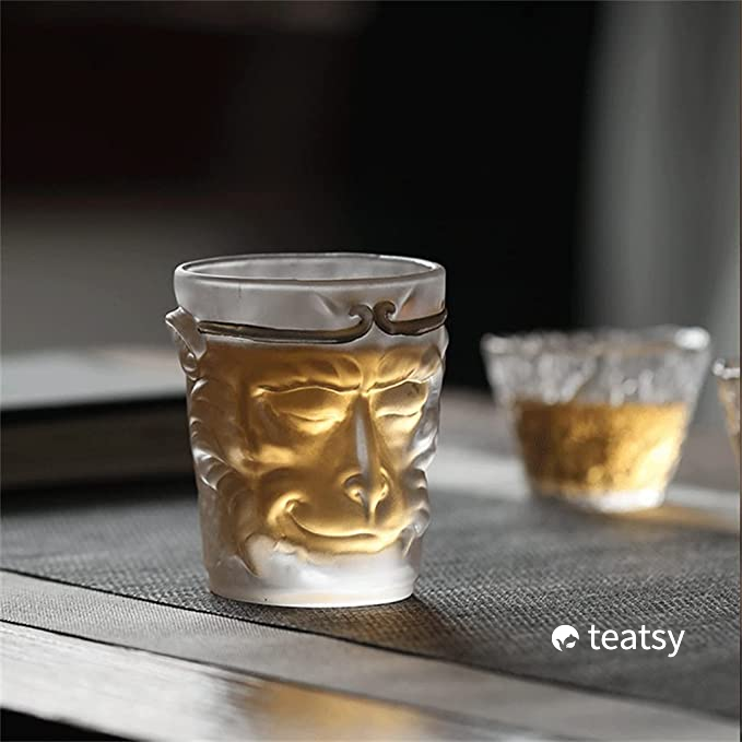 [SALE]"Wukong - The Return of Monkey King" - Frosted Glass Heat-Resistant Tea Cup/Mug 110ml-TeaTsy Official Website