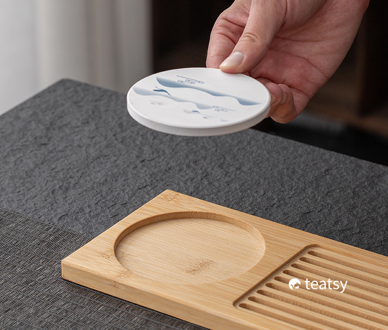 [SALE]"Untitled" Handmade Japanese Style White/Black Porcelain Gift Teaset-TeaTsy Official Website