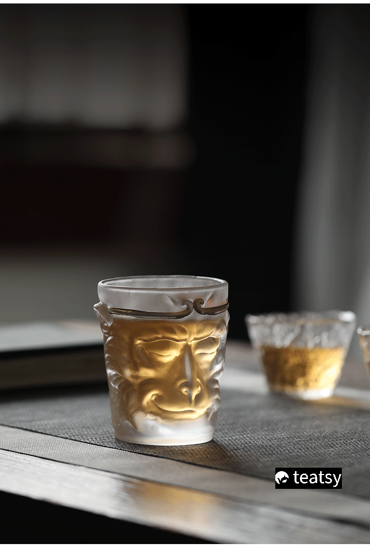 [SALE]"Wukong - The Return of Monkey King" - Frosted Glass Heat-Resistant Tea Cup/Mug 110ml-TeaTsy Official Website