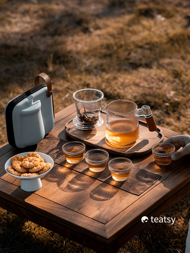 Snowy Sunshine” - Portable Tea Set For Travel/Outdoor