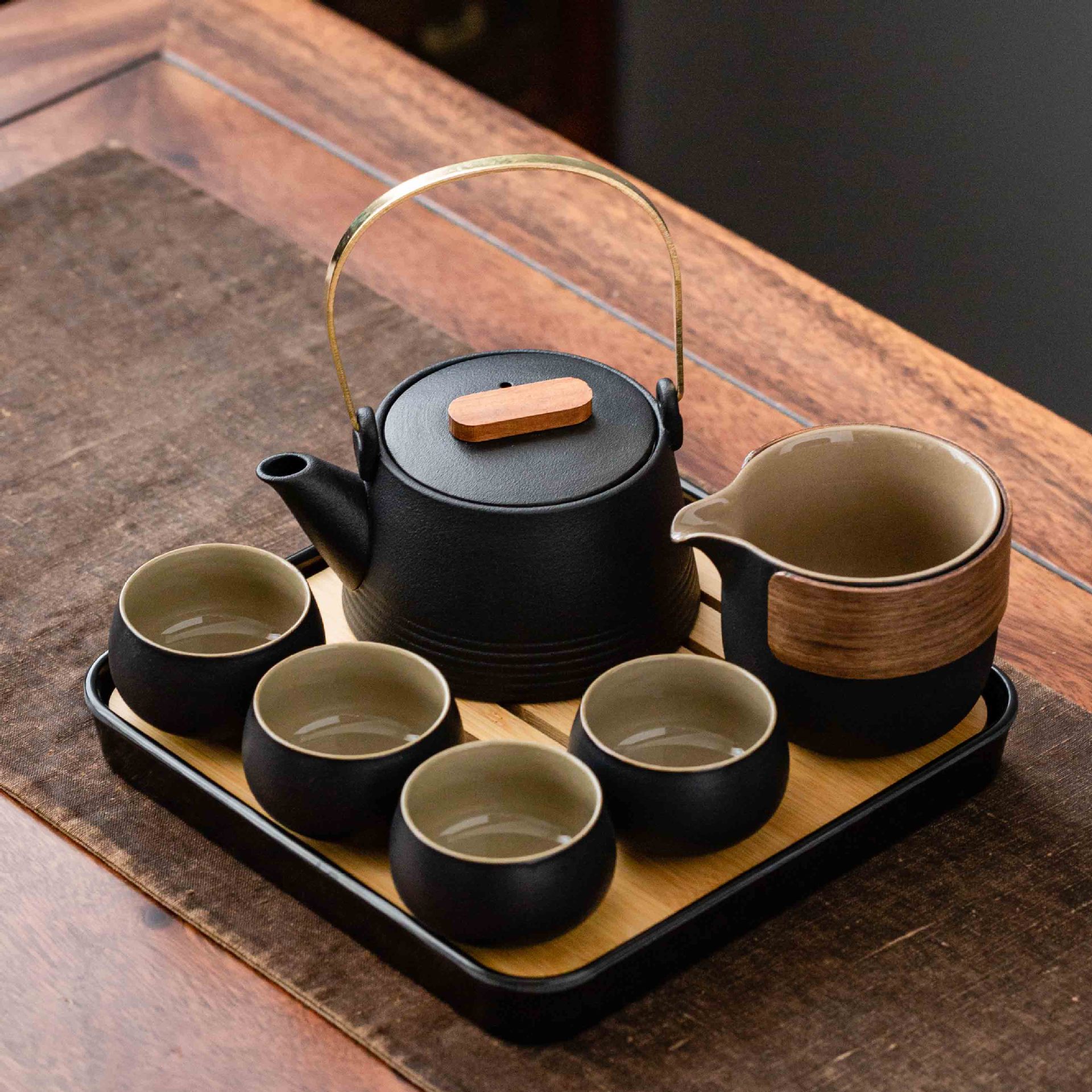 "Kyoto" - Japanese Style Black Pottery Tea Set-TeaTsy Official Website