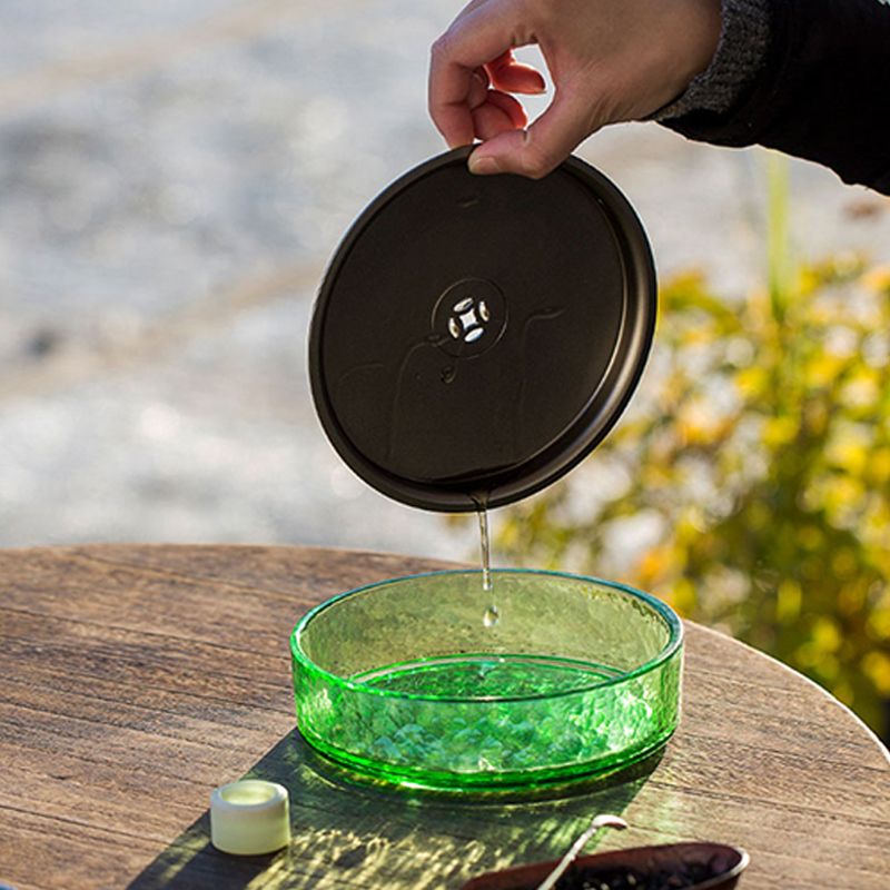 “Green Ocean” Pot Holder/Tea Tray with Tin Cover-TeaTsy Official Website