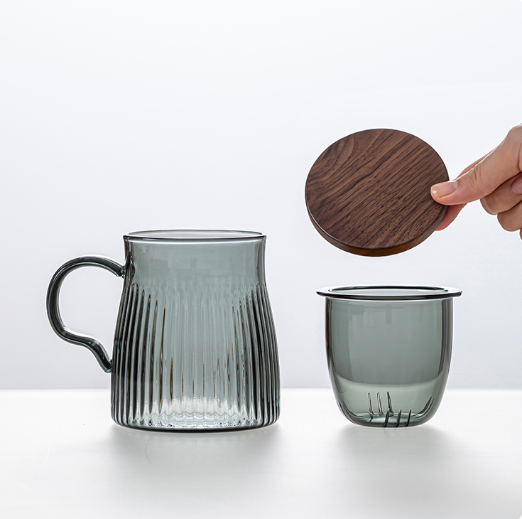 “Doric” - High Borosilicate Glass Mug with Infuser-TeaTsy Official Website