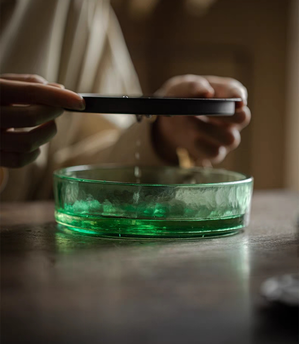 “Green Ocean” Pot Holder/Tea Tray with Tin Cover-TeaTsy Official Website