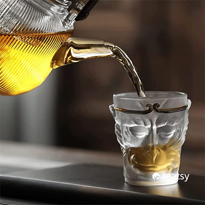 [SALE]"Wukong - The Return of Monkey King" - Frosted Glass Heat-Resistant Tea Cup/Mug 110ml-TeaTsy Official Website