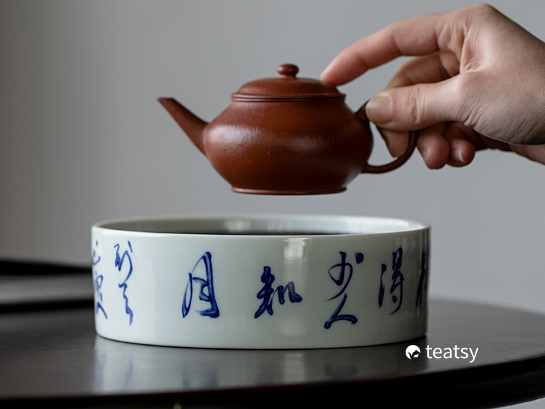 [SALE]“Bamboo Shadow” Pot Holder/Tea Tray with Tin Cover-TeaTsy Official Website