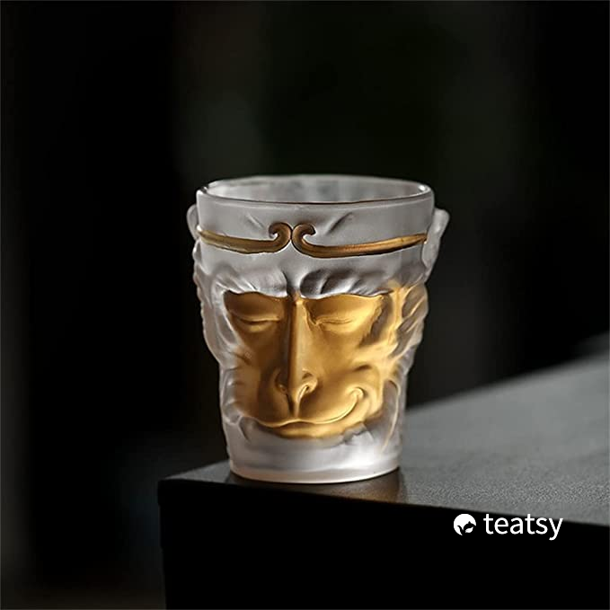 [SALE]"Wukong - The Return of Monkey King" - Frosted Glass Heat-Resistant Tea Cup/Mug 110ml-TeaTsy Official Website