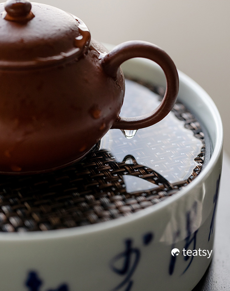 [SALE]“Bamboo Shadow” Pot Holder/Tea Tray with Tin Cover-TeaTsy Official Website