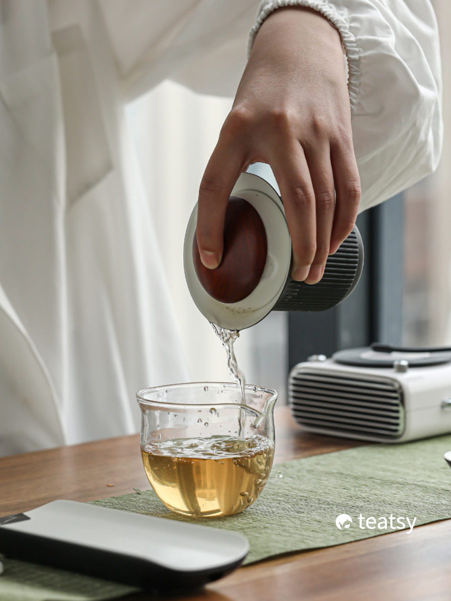 [SALE]“Red-crowned Crane” - Japanese Style Hand-made Ceramic Travel Tea Set-TeaTsy Official Website