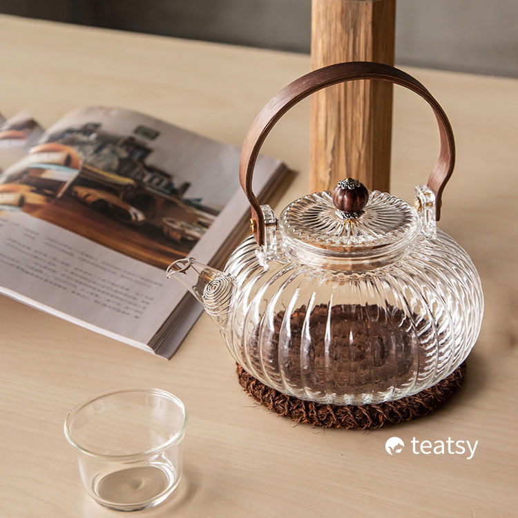 Glass Teapot Stripe Series, Borosilicate Glass Teapot, Stove Top