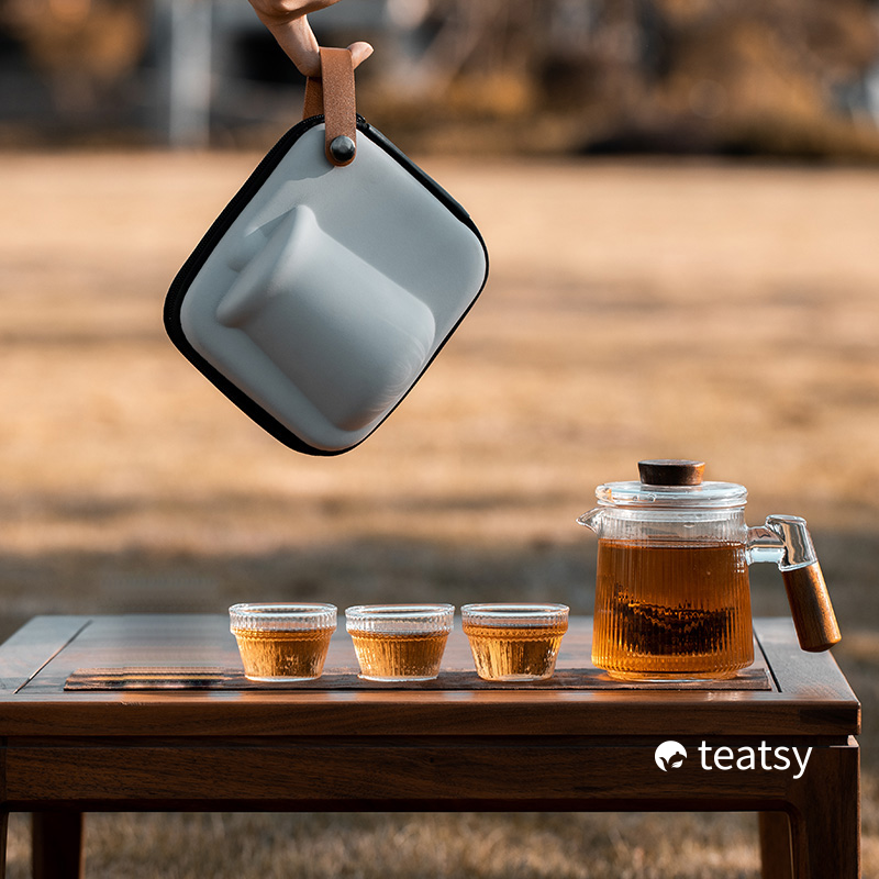 Snowy Sunshine” - Portable Tea Set For Travel/Outdoor