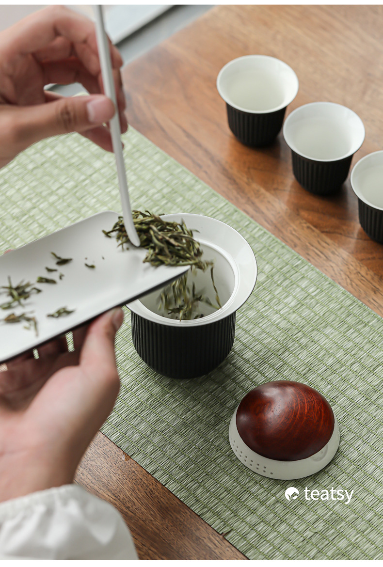 [SALE]“Red-crowned Crane” - Japanese Style Hand-made Ceramic Travel Tea Set-TeaTsy Official Website