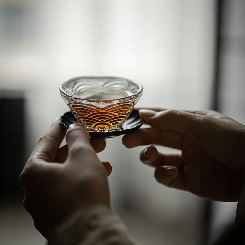 "Ocean Wave" - High-grade Borosilicate Heat-Resistant Glass Tea Cup-TeaTsy Official Website