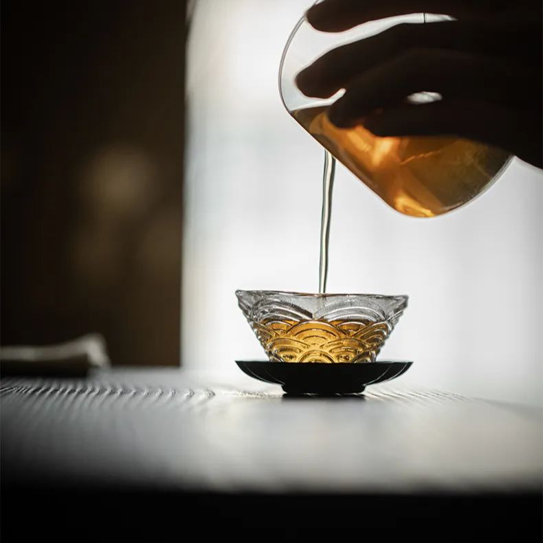 "Ocean Wave" - High-grade Borosilicate Heat-Resistant Glass Tea Cup-TeaTsy Official Website