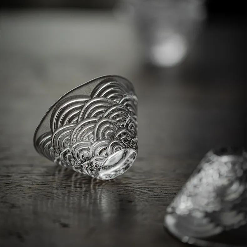 "Ocean Wave" - High-grade Borosilicate Heat-Resistant Glass Tea Cup-TeaTsy Official Website