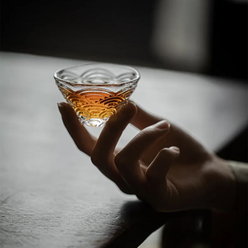 "Ocean Wave" - High-grade Borosilicate Heat-Resistant Glass Tea Cup-TeaTsy Official Website