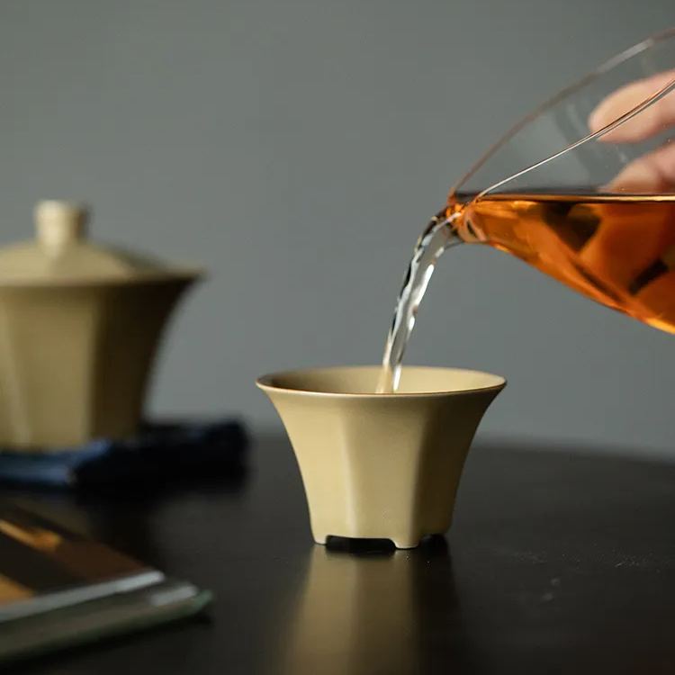 "Wealth Comes From All Sides” Antique Style Ding Kiln Tea Cup-TeaTsy Official Website