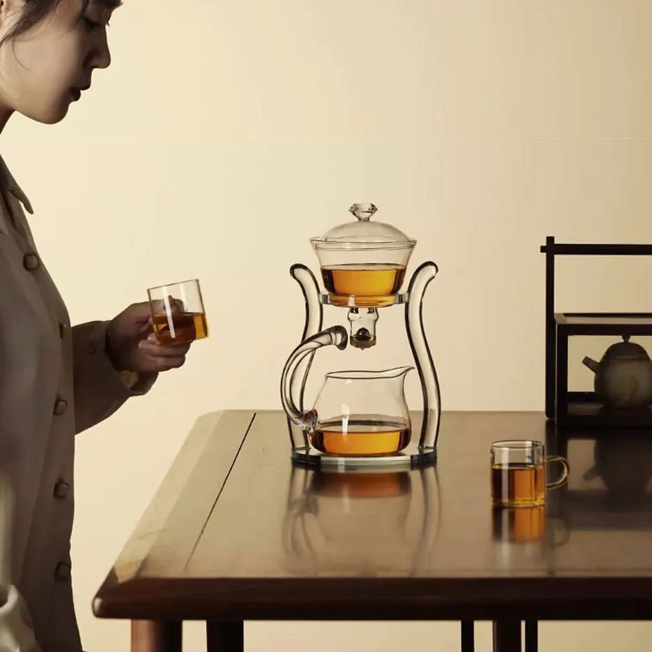 "Nostalgia" Antique Style Highborosilicate Glass Automatic Tea Brewer