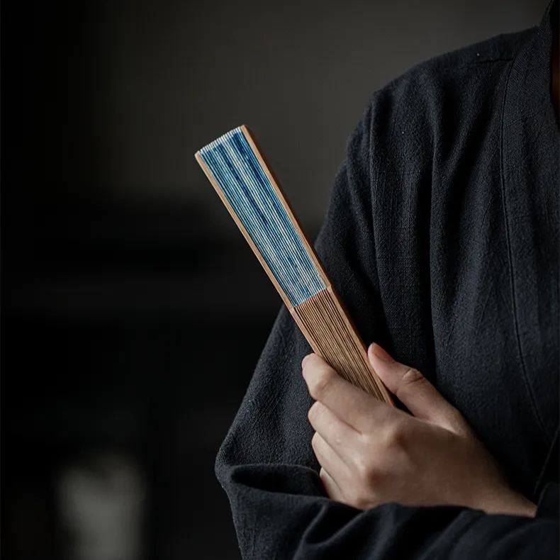 “Deep Ocean” - Antique Style Handmade Folding Fan-TeaTsy Official Website