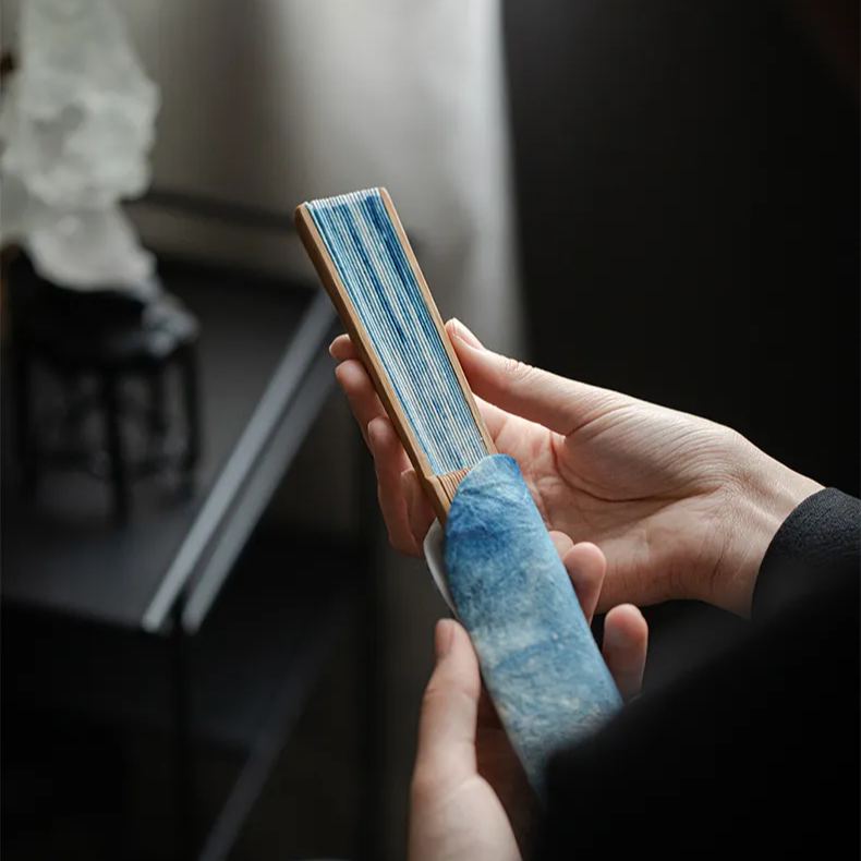 “Deep Ocean” - Antique Style Handmade Folding Fan-TeaTsy Official Website