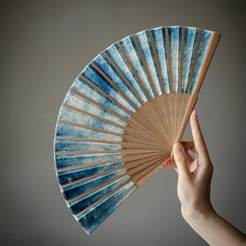 “Deep Ocean” - Antique Style Handmade Folding Fan-TeaTsy Official Website