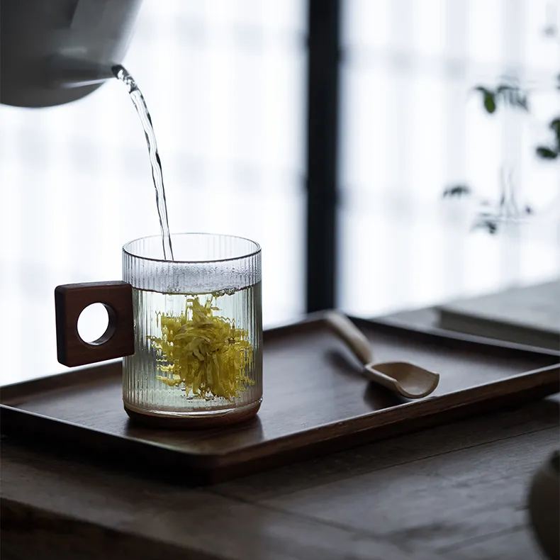 "Ocean Wave" - High-grade Borosilicate Heat-Resistant Glass Tea Cup (280ml)-TeaTsy Official Website